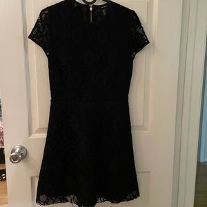 Forever 21 Black Lace Fit and Flare Dress
